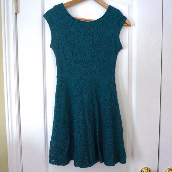 TURQUOISE FLORAL DRESS - Picture 2 of 4